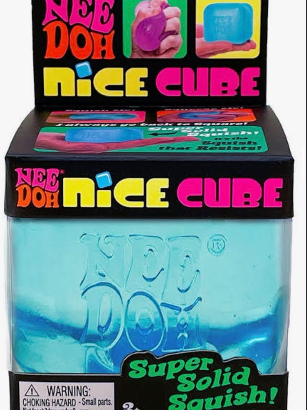 NeeDoh Nice Cube Super Solid Squish - Blue